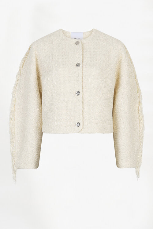 Dante 6 Vale jacket met bouclé franjes