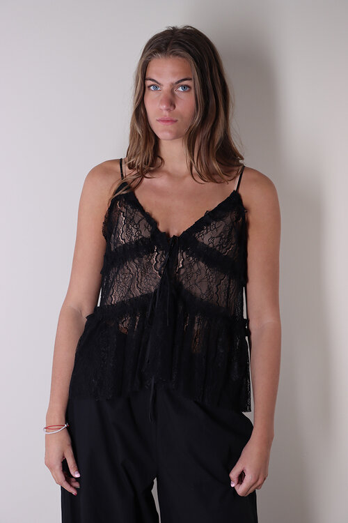 Haute L'Amitie Lace Tie Top met strik