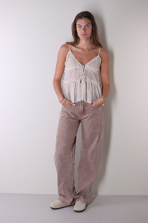 Haute L'Amitie Lace Tie Top met kant