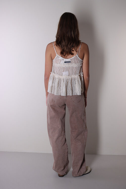 Haute L'Amitie Lace Tie Top met kant