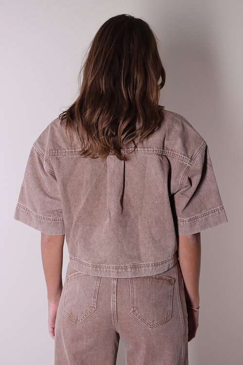 Haute L'Amitie Drew Denim Blouse