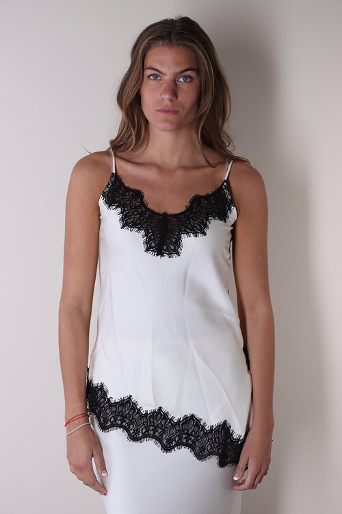 Haute L'Amitie Naomi Asym Top in lingeriestijl