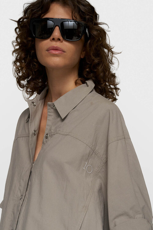 10Days crinkle zomerjas fog met wijde fit