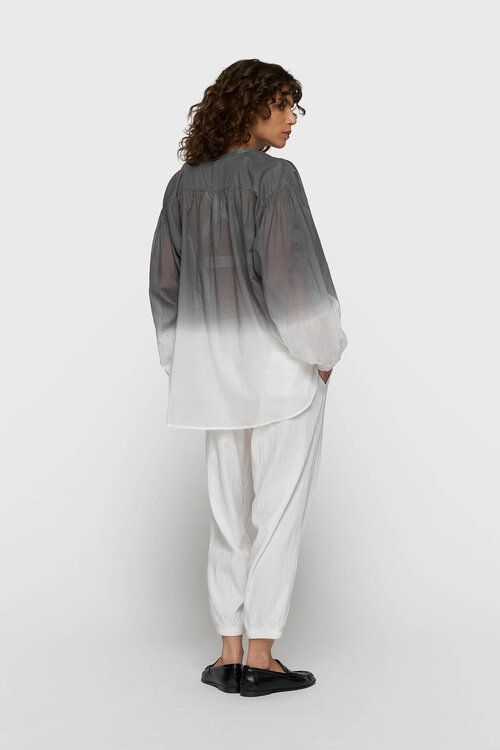 10Days mid grey dip dye blouse