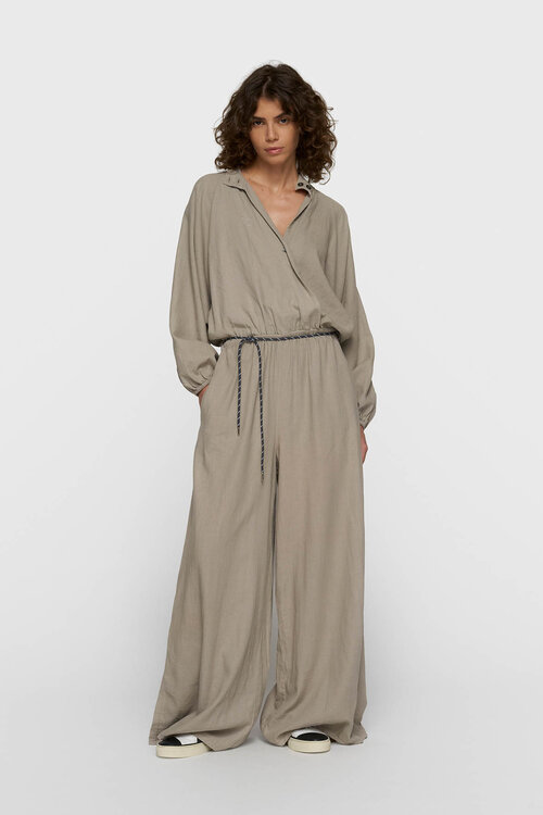 10Days katoen linnen jumpsuit fog