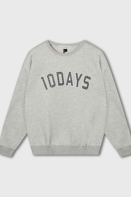 10Days grijze statement sweater met logo