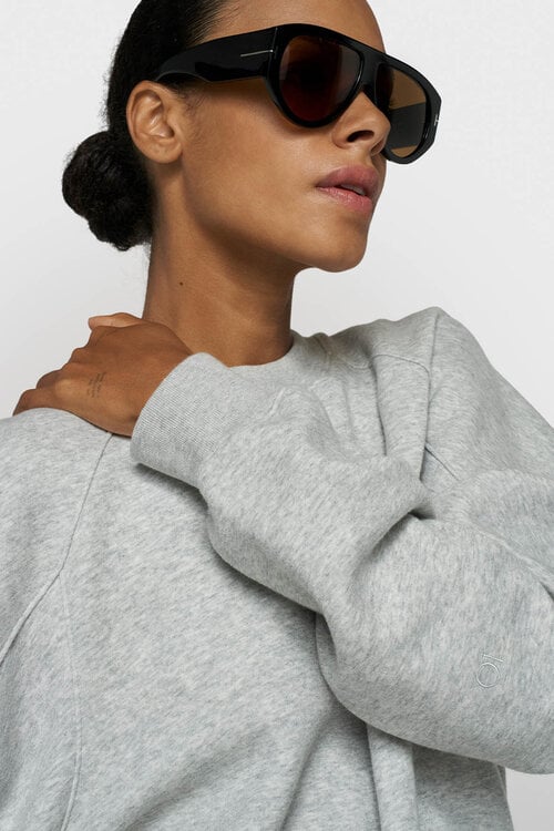 10Days sweater met pofmouwen van neoprene