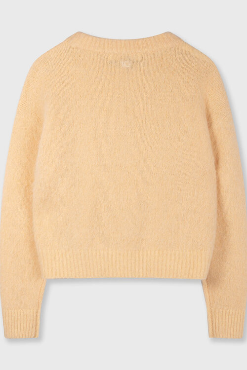 10Days camel hairy knit sweater