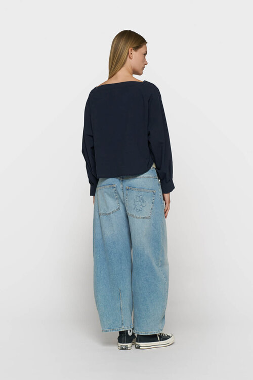 10Days boatneck blouse poplin nacht