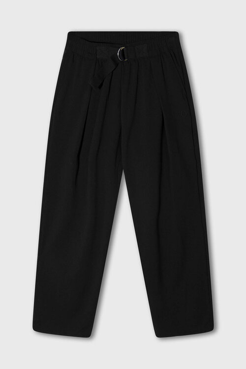10Days zwarte belted pants van crepe