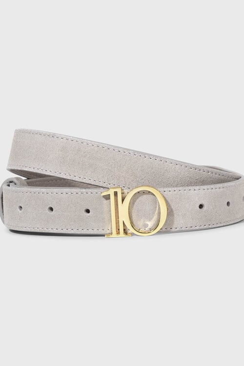 10Days suède riem met monogramgesp
