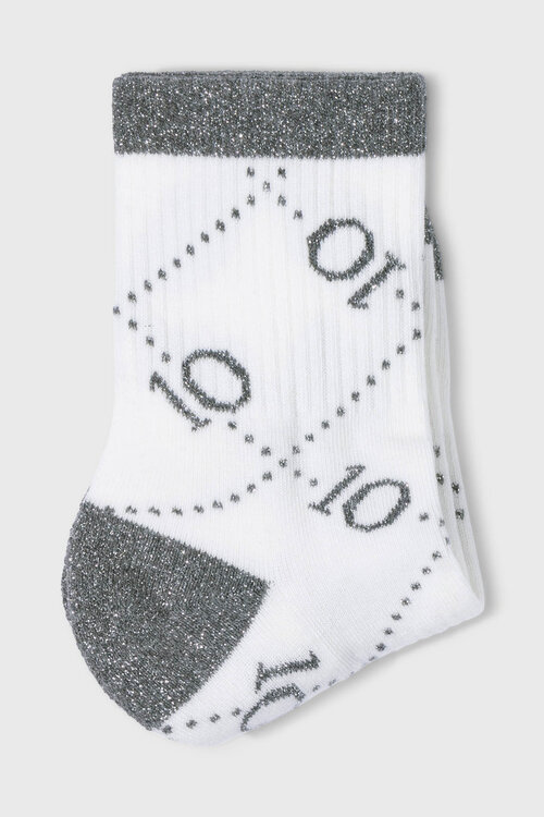 10Days ecru socks met all over monogram