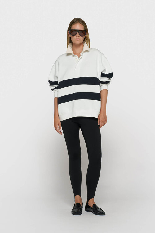 10Days rugby sweater met statement streep