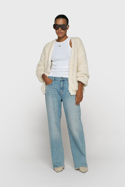 10Days ecru loop knit cardigan