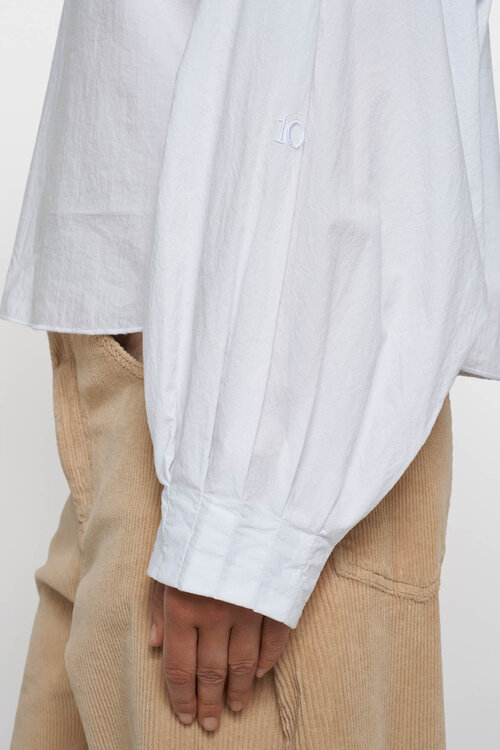 10Days witte poplin blouse met boothals