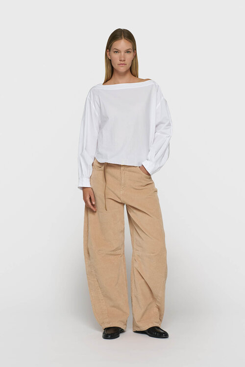 10Days witte poplin blouse met boothals