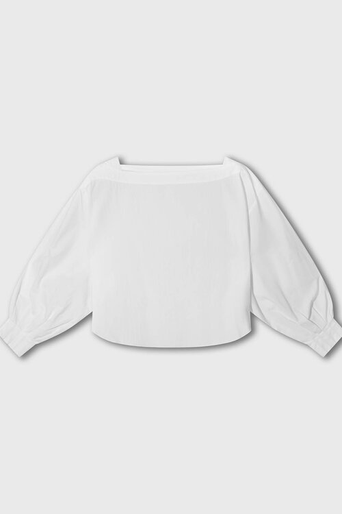 10Days witte poplin blouse met boothals