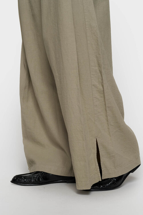 10Days linnen katoen broek met split fog