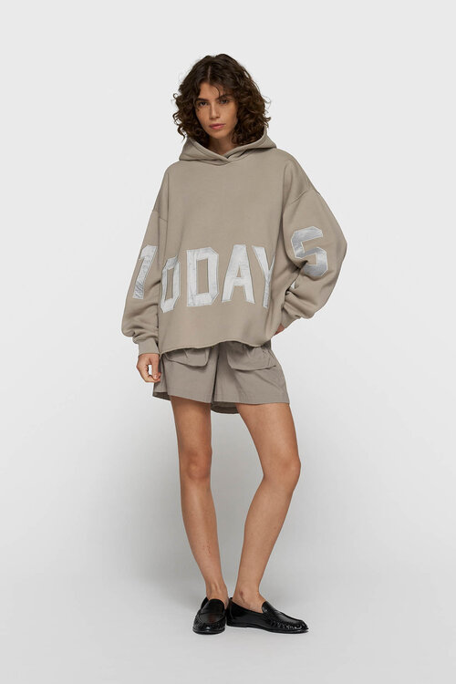 10Days logo statement hoodie fog