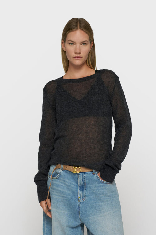 10Days antraciete slim fijngebreide sweater