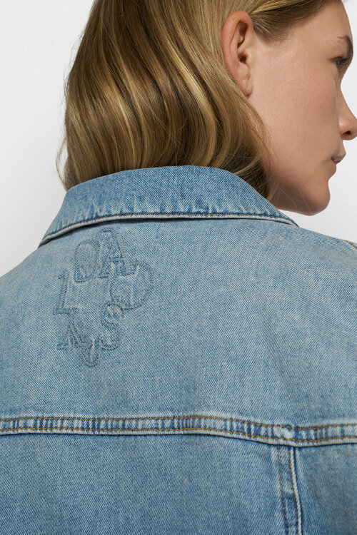 10Days korte denim gilet blauw