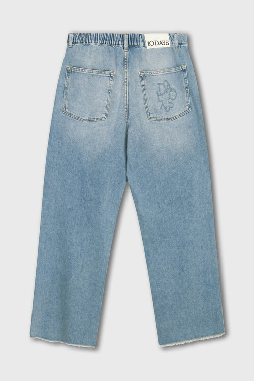 10Days blauwe straight leg denim broek
