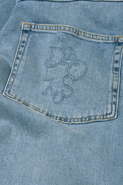 10Days blauwe wide tapered denim broek