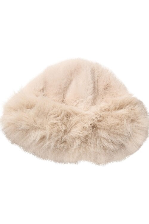 Co'couture Penza Fur Hoed Off white