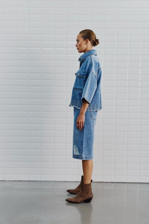 WITHBLACK Sky Blue WBLWONDER Lange Bermuda