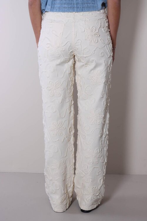 Co'couture Off White Elton Flower Broek