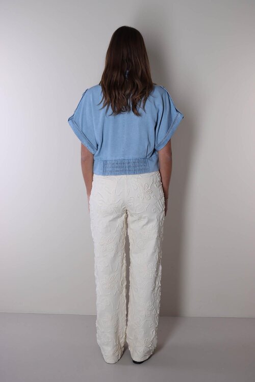 Co'couture Off White Elton Flower Broek