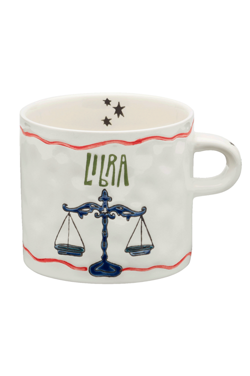 Anna & Nina Zodiac Libra Theemok in Wit