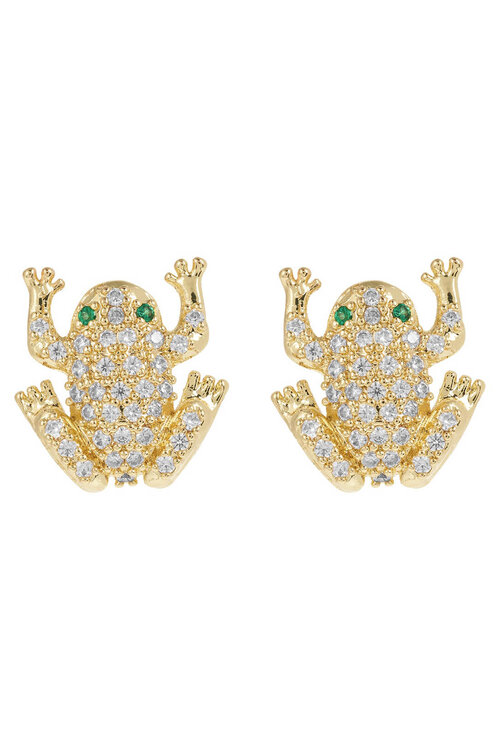 Anna & Nina Betoverende Froggies Oorbellen