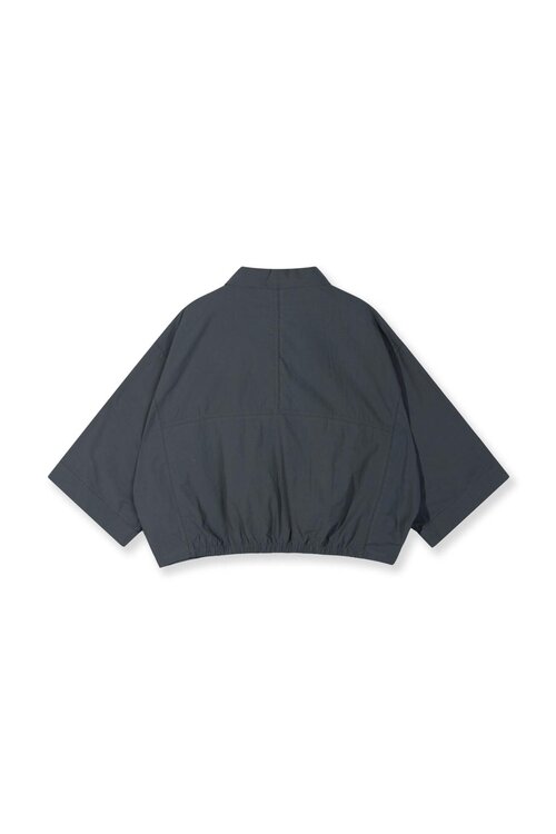 10Days Steelblauwe wijde crinkle jas