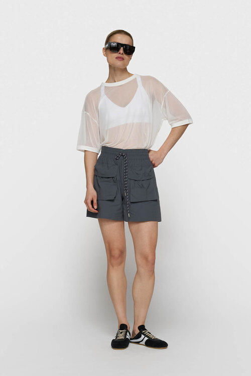 10Days Ecru mesh T-shirt