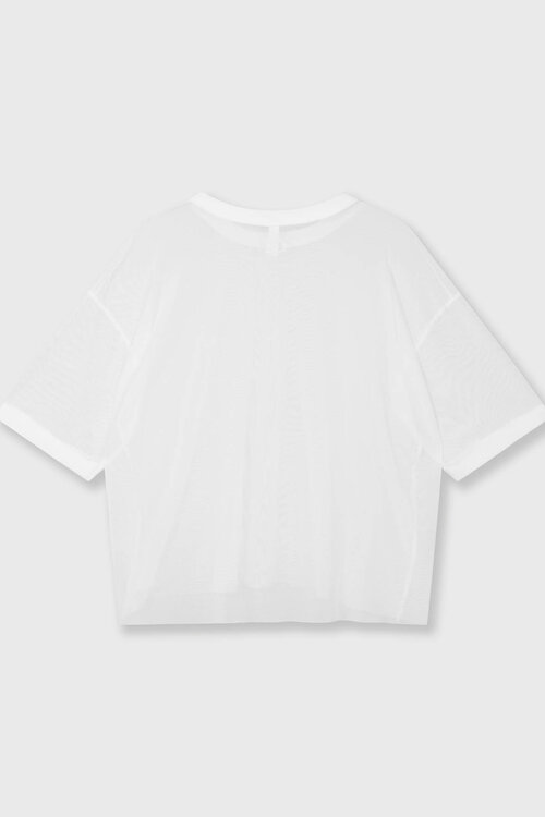 10Days Ecru mesh T-shirt