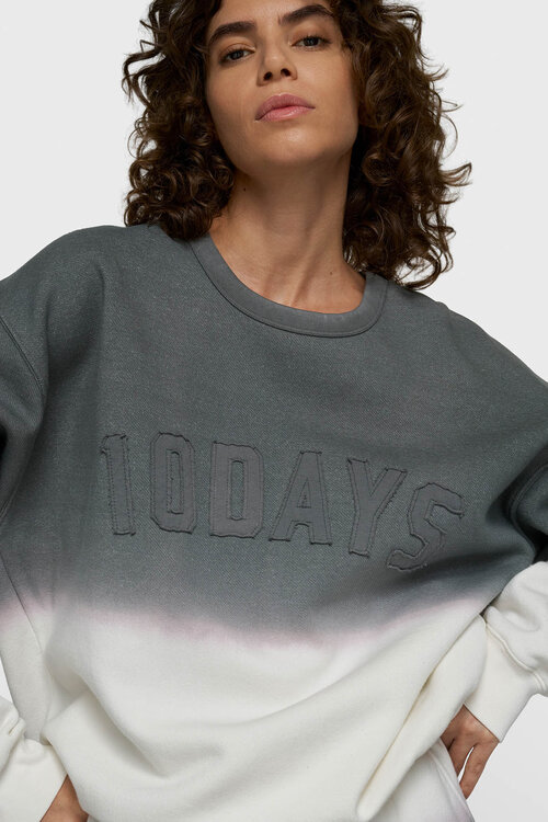 10Days grijze dip dye statement trui