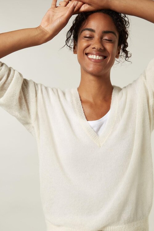 10Days Dunne sweater met V-hals