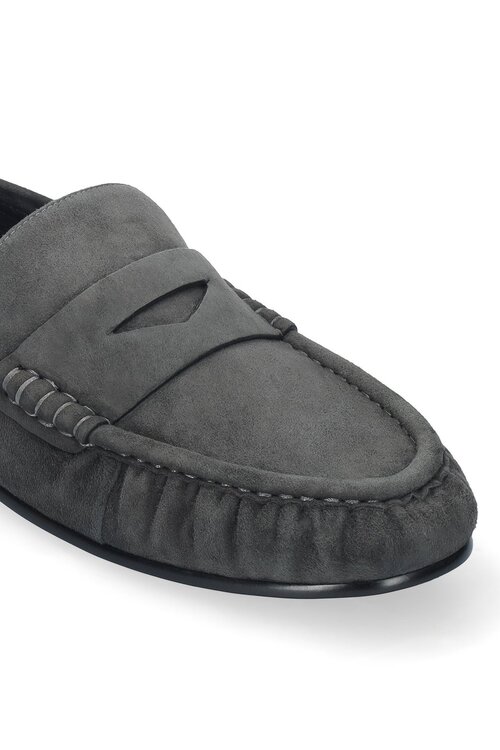 Bibi Lou Suède loafer antraciet