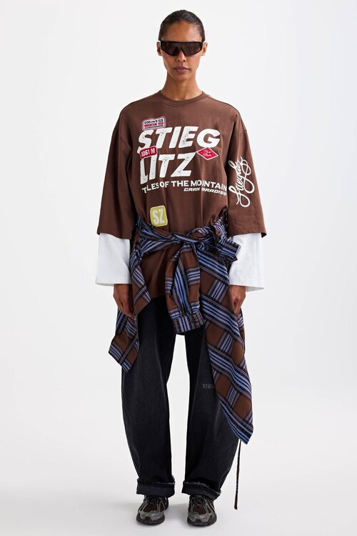 Stieglitz Daria Skate shirt bruin