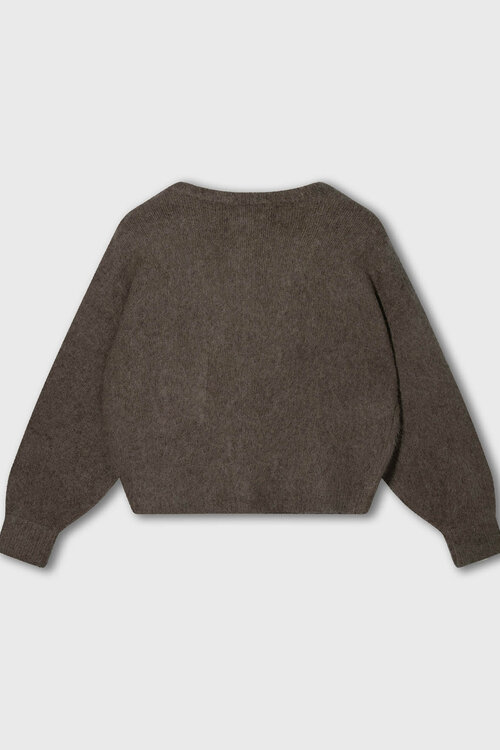 10Days harig gebreid vest bruin
