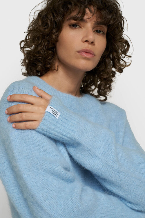 10Days blauwe hairy knit sweater