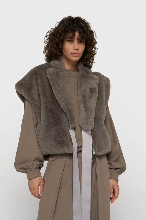10Days fluffy scarf in bruin