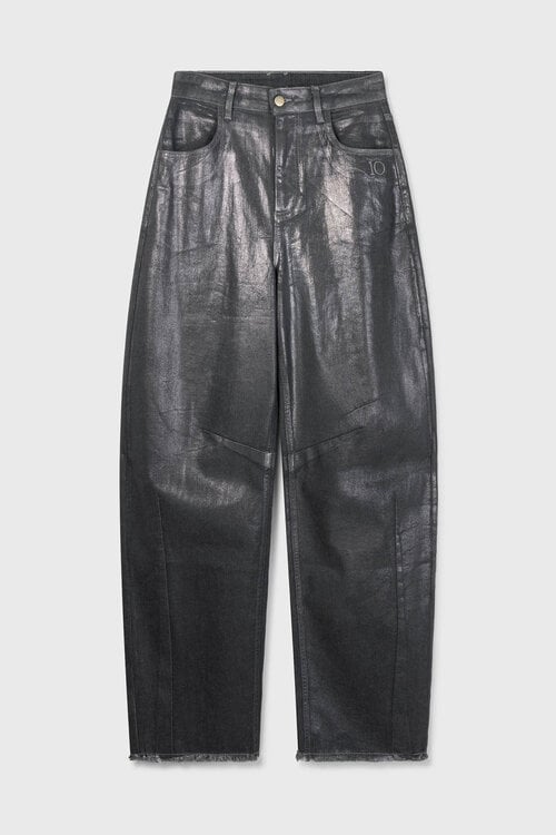 10Days western denim broek met metallic finish