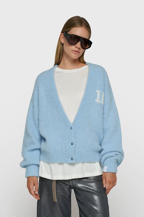 10Days harig gebreid vest blauw