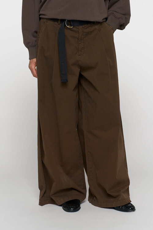 10Days wijde broek twill bruin