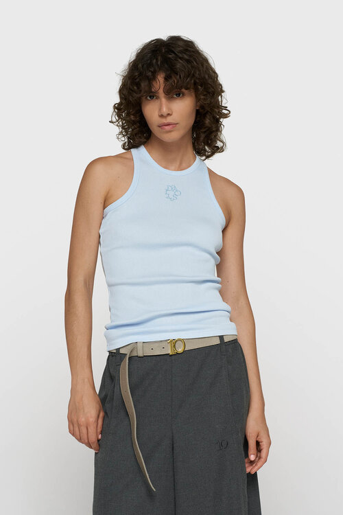 10Days blauwe rib tanktop