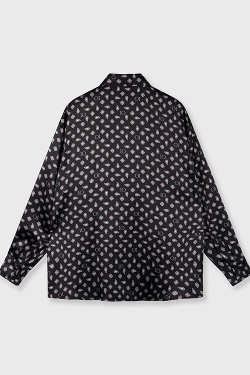 10Days zwarte fluid shirt met paisley