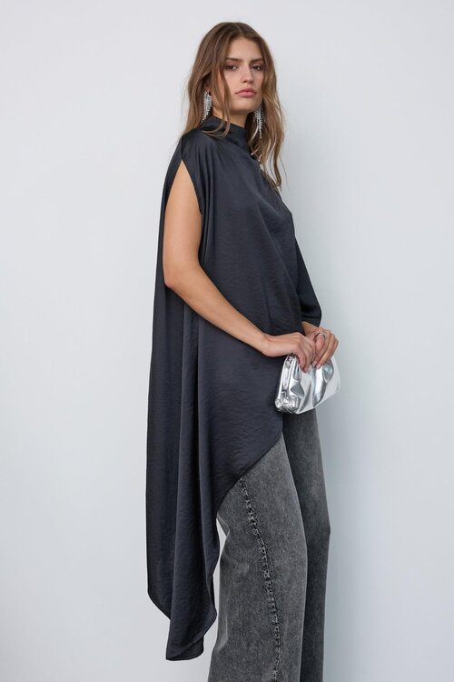 Co'couture Zwarte Idem cape blouse