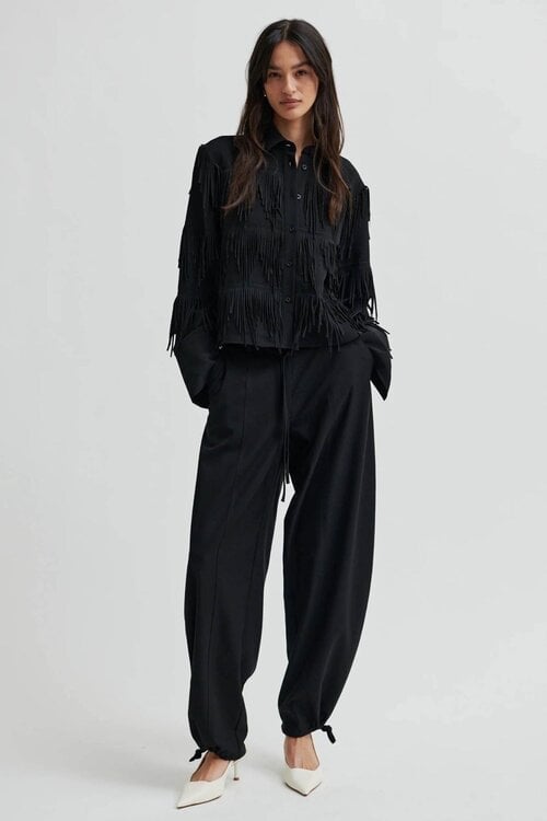 Second Female Zwart Dancing cropped shirt